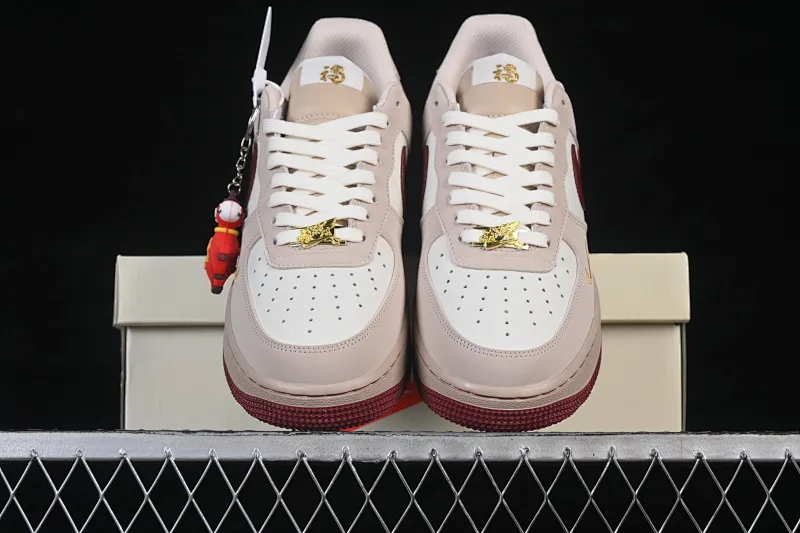 All categories Nk Air Force 1 Air Force series Nk Air Force 1 Low Air Force low-top Nike Air Force 1'07 Low Year of the Horse limited edition beige brown apricot red Air Force 1 low-top casual sneakers NH0601-522